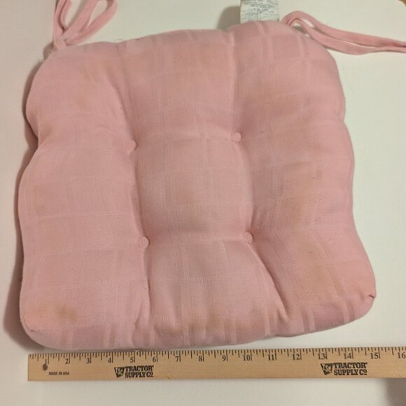 Vintage Barth and Dreyfuss Pink Checker Pattern Chair Cushion Fundraiser Item - Picture 10 of 12